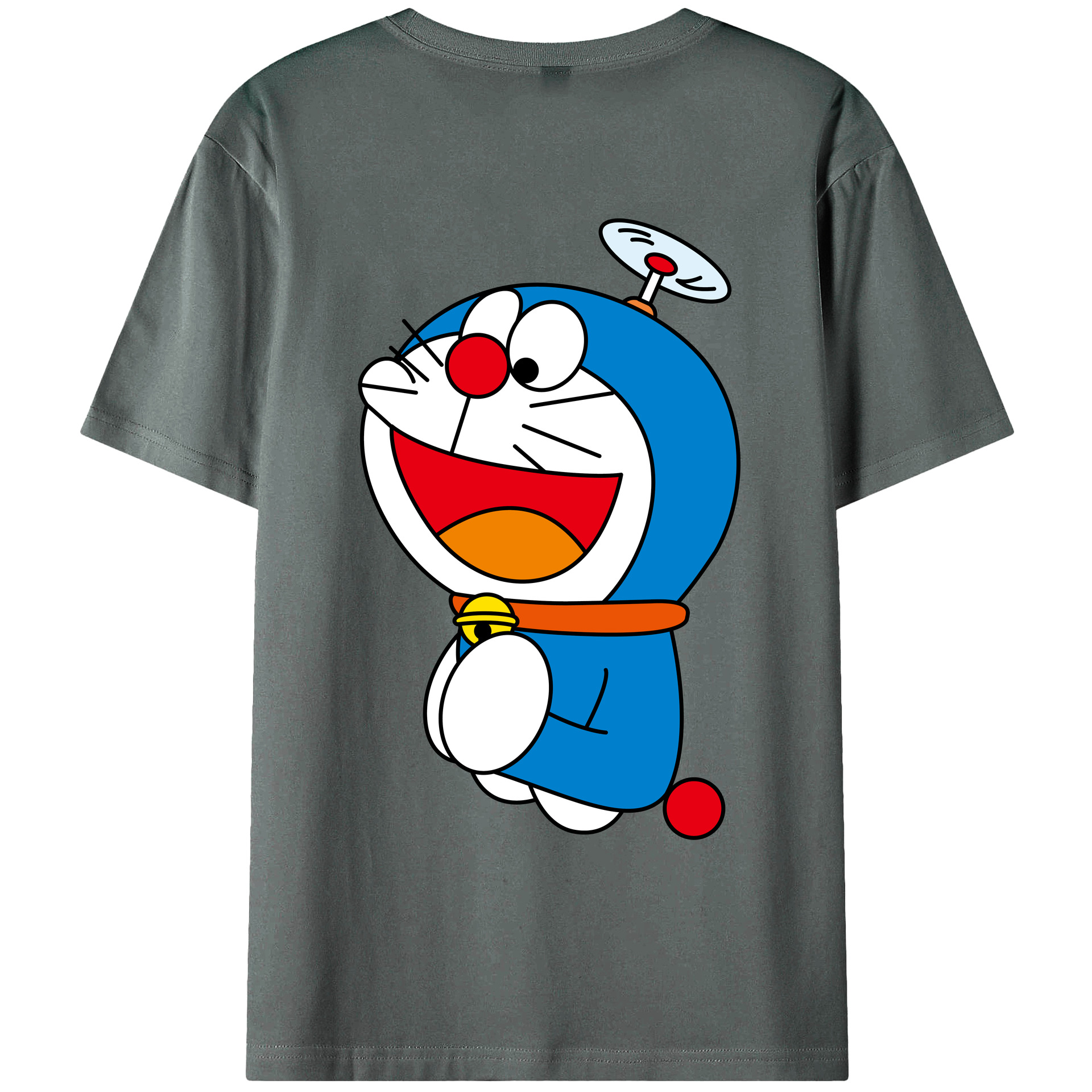 （画像用） ドラえもん Doraemon 綿100％ メンズ半袖Tシャツ（バックプリント） 通気性